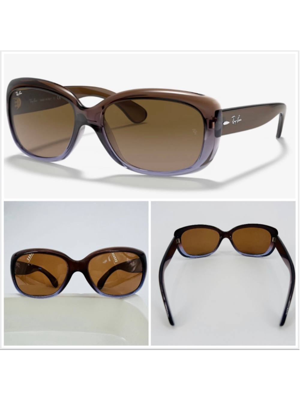 Ray-Ban Jackie Ohh Sunglasses Brown Purple - FRAMES ONLY